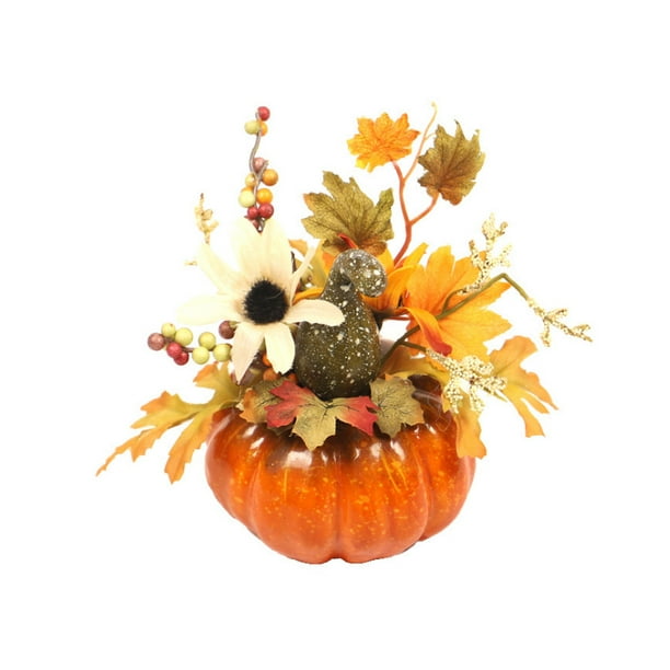 Halloween Artificial Pumpkin Leaves Home Autumn Decor Harvest Fall Thanksgiving